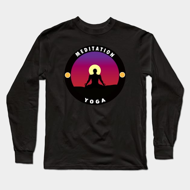 Meditation Yoga Long Sleeve T-Shirt by Snappy Cart